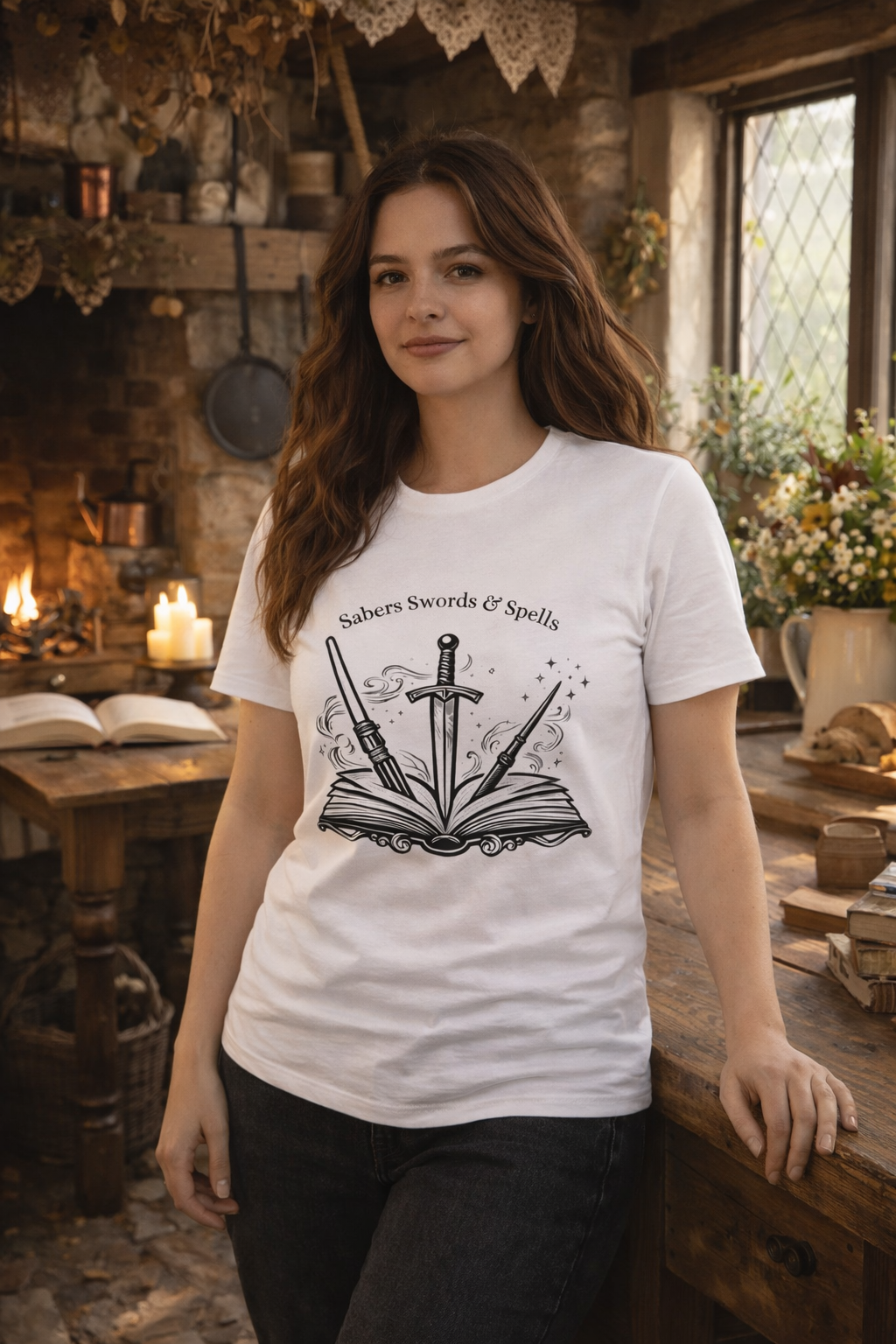 Sabers Swords and Spells Adventure T-Shirt
