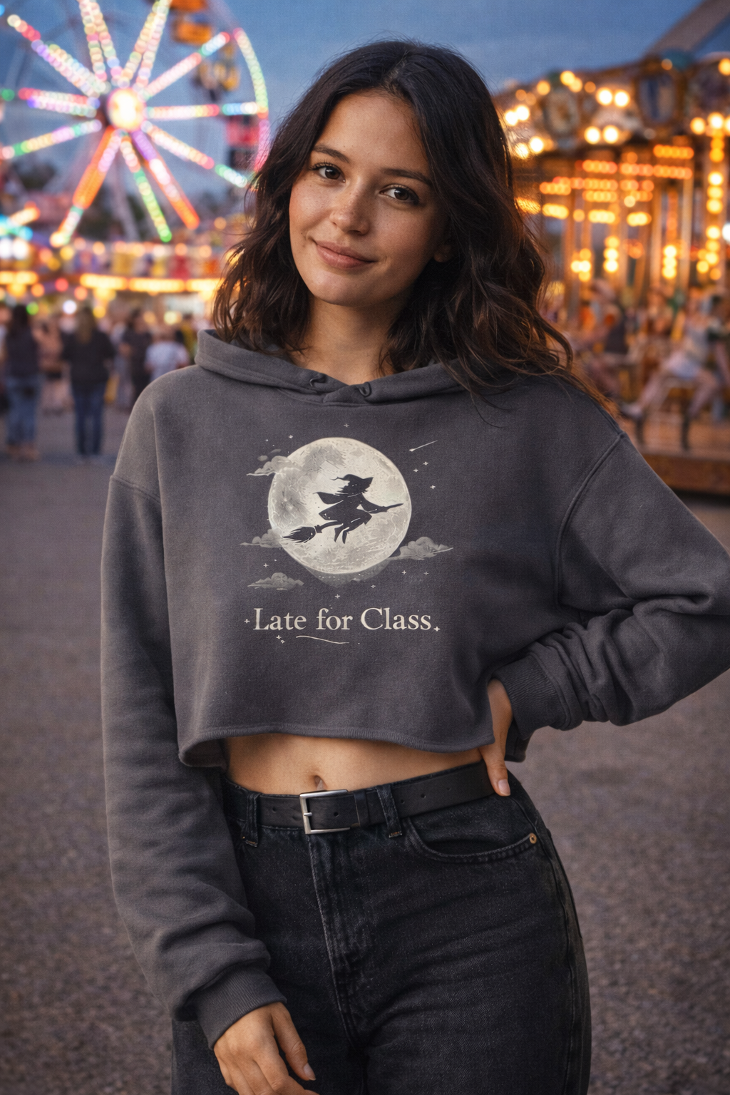 A Witches Dilemma Crop Hoodie