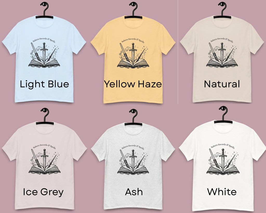 Sabers Swords and Spells Adventure T-Shirt